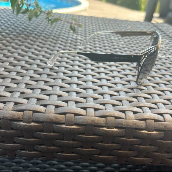 Jimmy Choo Estelle/S Envy Black Cat-Eye Sunglasses - Picture 4 of 7